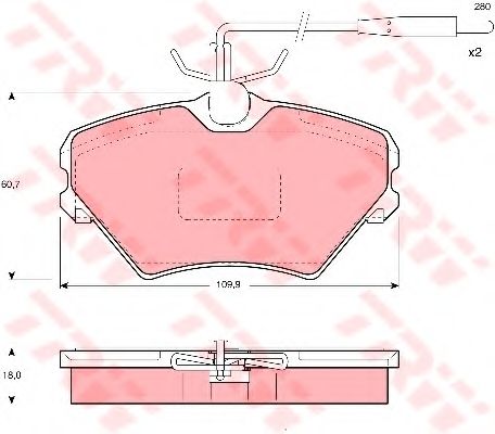 Тормозные колодки TRW GDB1087