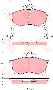 Тормозные колодки TRW GDB1197