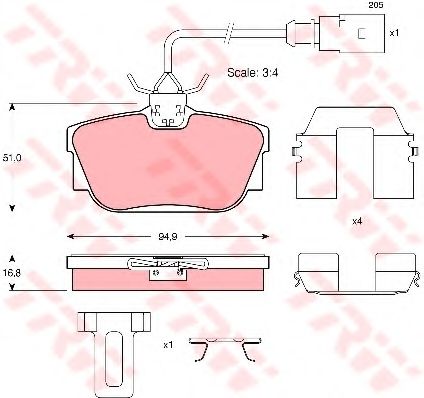 Тормозные колодки TRW GDB1369