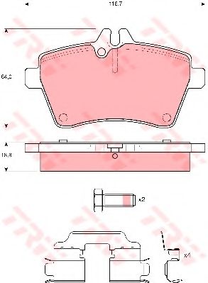 Тормозные колодки TRW GDB1629