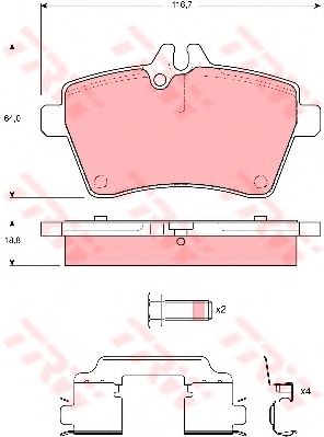 Тормозные колодки TRW GDB1630