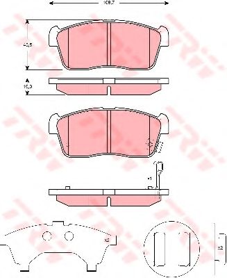 Тормозные колодки TRW GDB3276