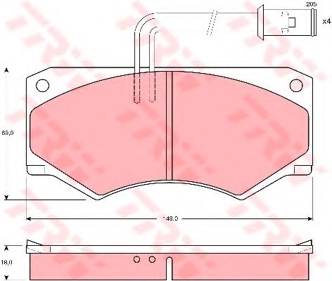 Тормозные колодки TRW GDB390