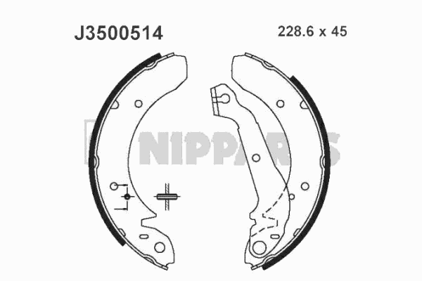 Гальмівні колодки NIPPARTS J3500514