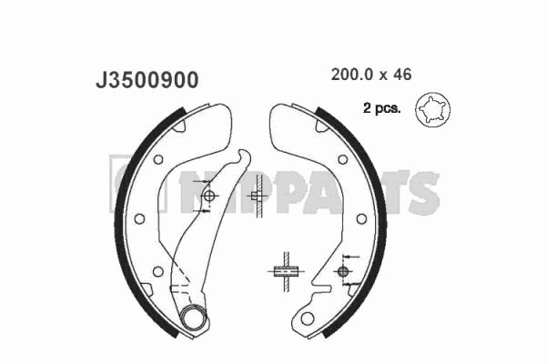 Тормозные колодки NIPPARTS J3500900