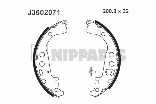 Тормозные колодки NIPPARTS J3502071