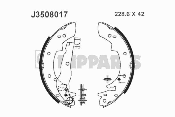 Тормозные колодки NIPPARTS J3508017