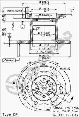Тормозной диск BREMBO 08.5374.10