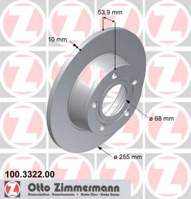 Тормозной диск ZIMMERMANN 100.3322.20