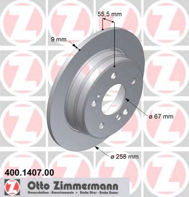 Тормозной диск ZIMMERMANN 400.1407.00