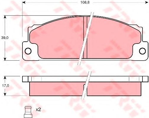 Гальмівні колодки TRW GDB296
