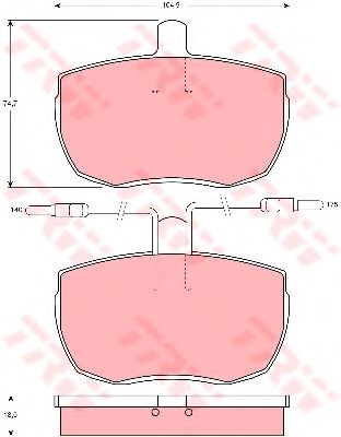 Тормозные колодки TRW GDB342