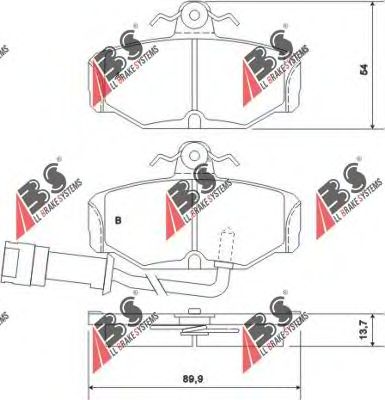 Тормозные колодки A.B.S. 36170