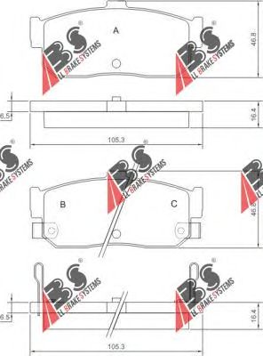 Тормозные колодки A.B.S. 36742