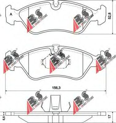 Тормозные колодки A.B.S. 36896