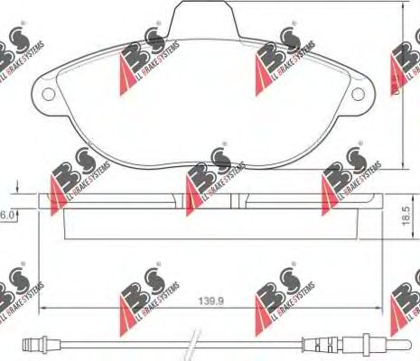 Тормозные колодки A.B.S. 36911