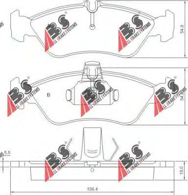 Тормозные колодки A.B.S. 36913