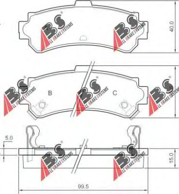 Тормозные колодки A.B.S. 36956