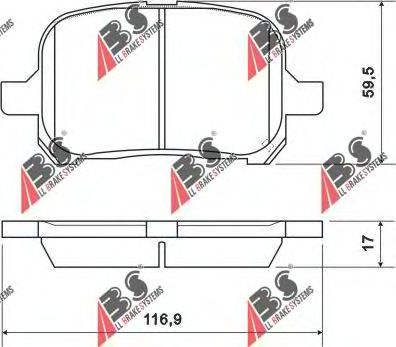 Гальмівні колодки A.B.S. 37033