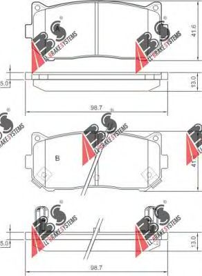 Тормозные колодки A.B.S. 37045