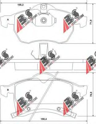 Тормозные колодки A.B.S. 37076