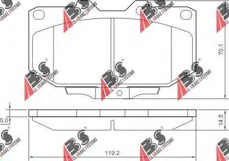 Тормозные колодки A.B.S. 37128