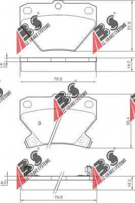 Тормозные колодки A.B.S. 37136