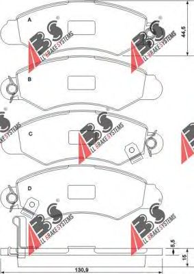 Тормозные колодки A.B.S. 37140