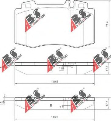 Тормозные колодки A.B.S. 37149