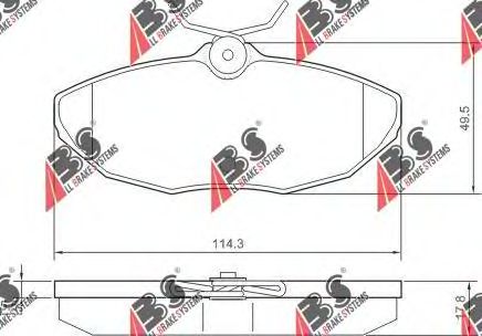 Тормозные колодки A.B.S. 37178