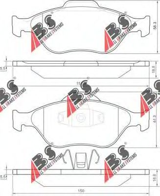 Тормозные колодки A.B.S. 37195
