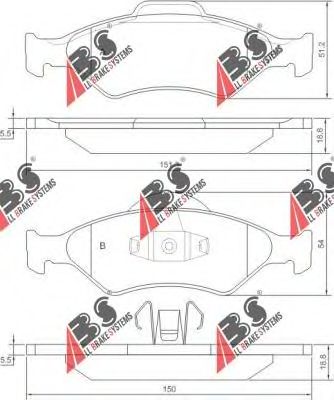 Тормозные колодки A.B.S. 37196