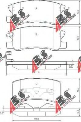 Тормозные колодки A.B.S. 37199