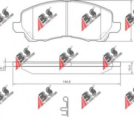 Тормозные колодки A.B.S. 37202
