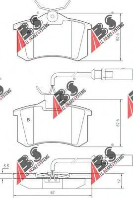Тормозные колодки A.B.S. 37214