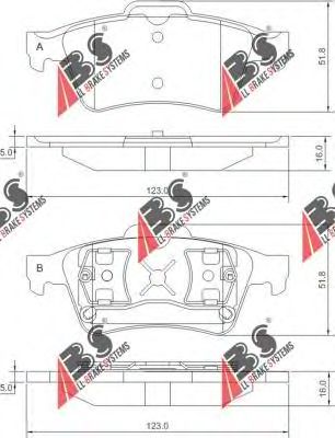 Тормозные колодки A.B.S. 37216