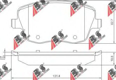 Тормозные колодки A.B.S. 37241