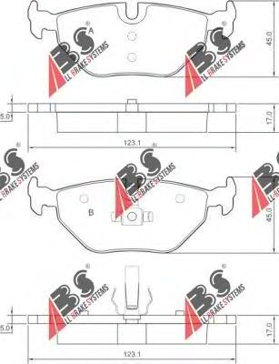 Тормозные колодки A.B.S. 37267
