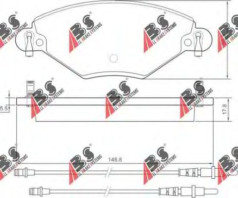 Тормозные колодки A.B.S. 37277