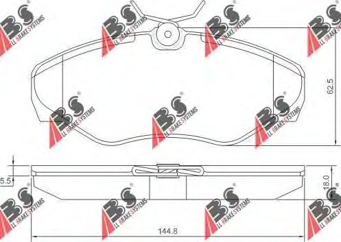 Тормозные колодки A.B.S. 37287