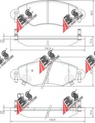 Тормозные колодки A.B.S. 37309