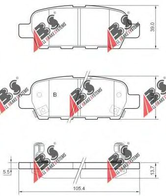 Тормозные колодки A.B.S. 37321