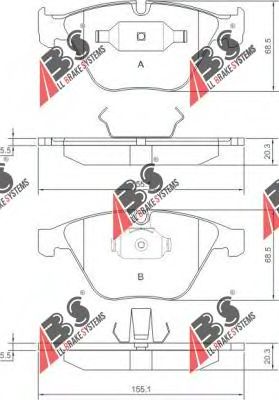 Тормозные колодки A.B.S. 37346