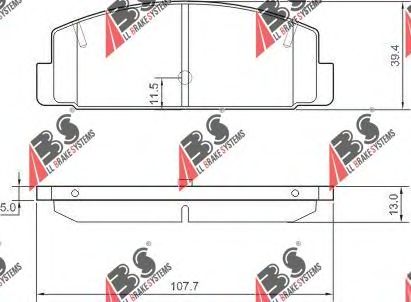 Тормозные колодки A.B.S. 37382