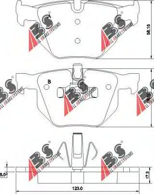 Тормозные колодки A.B.S. 37410