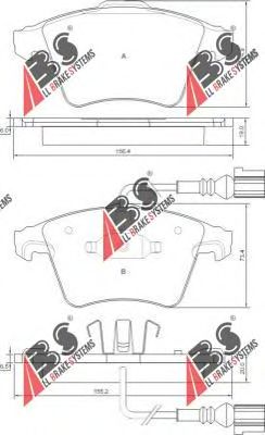 Тормозные колодки A.B.S. 37415