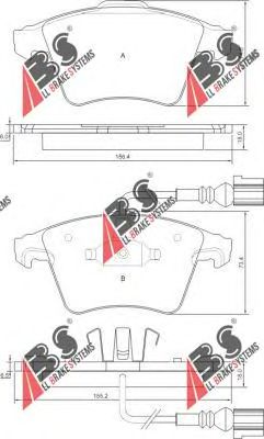 Тормозные колодки A.B.S. 37416