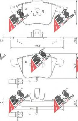 Тормозные колодки A.B.S. 37428