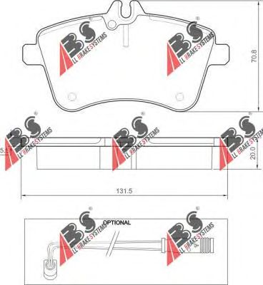 Тормозные колодки A.B.S. 37457