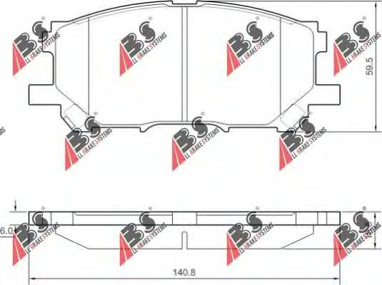 Тормозные колодки A.B.S. 37458